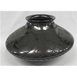 Black on Black Mata Ortiz Jar - Esperanza Tena