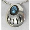 Image 1 : Bear Paw Shadowbox Style Pin Pendant Necklace