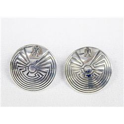 Navajo Sterling Silver Man in The Maze Earrings