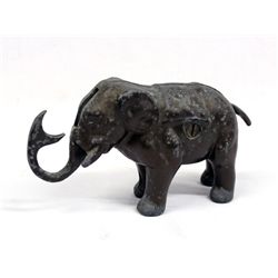 Cast Iron Metal Elephont Mechanical Bank