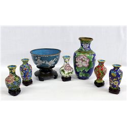 Collection Chinese Cloissone' vases