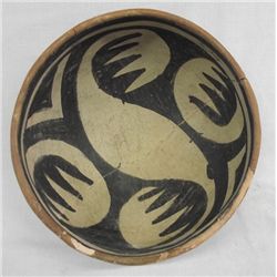 Rare Prehistoric Gila Polychrome Bear Foot Bowl