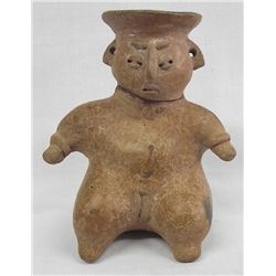 Authentic Precolumbian Female Idol Pottery Effigy