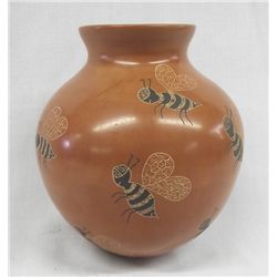 Mata Ortiz Sgraffito Bumblebee Jar - Samuel Gaona