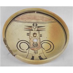Early 1900 Hopi Pottery Parrot Tail Cermonial Bowl