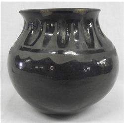 Vintage Santa Clara Black Burnished Jar