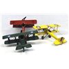Image 2 : Three Vintage Hand Built Metal Bi-Planes