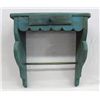 Image 2 : Vintage Mexican Wooden Turquoise Green Shelf MBPU