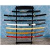 Image 1 : Collection of 8 Oriental Swords & Scabbards w/Rack