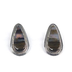 Sterling Silver and Agate Stone Earrings.