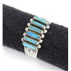 Image 1 : Zuni Sterling Petit Point Turquoise Ring