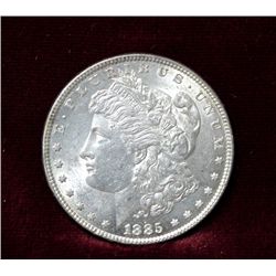 1855 Morgan MS60 Uncirculated Silver Dollar