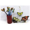 Image 2 : Painted Wooden Butterfly Collection