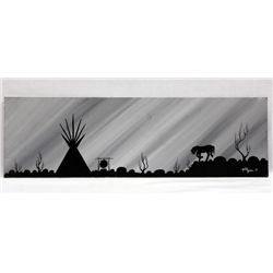 1973 Original Painting ''Night Watch'' by Ray Darby