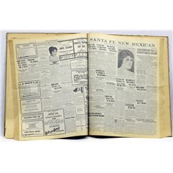 1922 Santa Fe New Mexican Newspaper Book