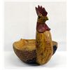 Image 3 : Hand Carved Hand Painted Rooster Bowl