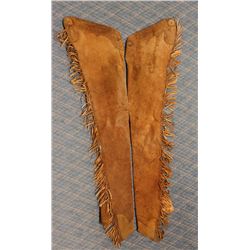 Pair of Suede Fringed Cowboy Leggings