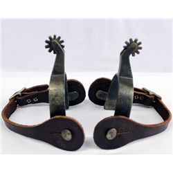 Pair of 1930's Crocket Metal Engraved Spurs