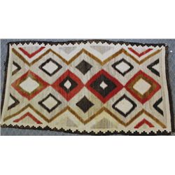 Traditional 1920 Navajo Serrated Textile Rug