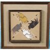 Image 1 : Framed Buffalo Sand Painting by Emma Yazzie