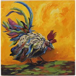 Original Oil ''Cock a Doodle Who'' - Savarese