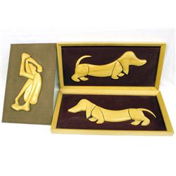 3 Pieces Unique Wood Art Pictures