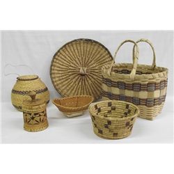 Collection of 6 Native American Baskets