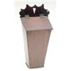 Image 1 : A George III oak wall-hanging candle box, with hinged cover cross banded in mahogany, 16ins £60-9...