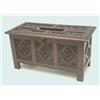 Image 1 : A Victorian oak ballot box in the form of a 17th century panelled oak coffer, carved with floral...