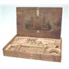 Image 1 : A set of pine 'French Architecture' building blocks, in pine box, circa 1910 £30-40...