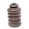 Image 1 : A cylindrical 2-tiered spice box, carved and turned from solid walnut, with cover, 10ins £80-120...