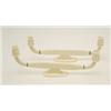 Image 1 : A pair of ivory twin-sconce candlesticks, on knopped stems and oval bases, 11.5ins £250-300...