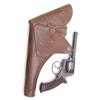 Image 1 : A mid 19th century Adams patent five shot double action revolver with engraved decoration to the...
