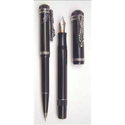 Mont Blanc Imperial Dragon limited edition fountain pen and pencil in Mont Blanc leather pen case...