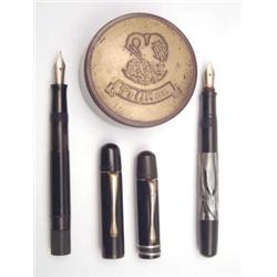 Pelikan I00N fountain pen with grey barrel casing and one other Pelikan and bakelite Pelikan box...