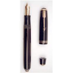 Parker oversize Vacumatic in black with Parker Vacumatic nibs and lockdown filler and Parker arro...