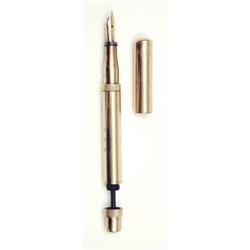 De La Rue Onoto 9ct gold piston filler with screw-on cap and initials on the barrel (1)  (see ill...