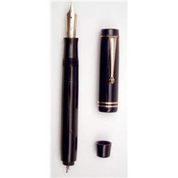 Parker Senior Streamline Black Duofold with twin cap bands and large Duofold nib (1) £80-120...