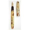 Image 1 : Conway Stewart rare 'floral' No.22 fountain pen showing slight discolouration to barrel (1)  (see...