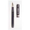 Image 1 : Wahl Eversharp oversize 'dew barrel' fountain pen in black with flexible fine gold seal, 14ct nib...