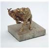 Image 1 : An early 20th century ormolu figure of a billy goat on a square marble base, 5ins. £50-70...
