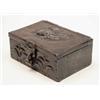 Image 1 : John Pearson, a Newlyn copper box embossed with a duck and stylised plant forms in bold relief, i...