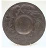 Image 1 : A Newlyn copper wall plate, broad rimmed and continuously embossed with fishes, unmarked, 12ins....