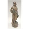 Image 1 : A 19th century Austrian earthenware figure of a water carrier with urn and jug, peasant attire, o...