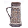 Image 1 : A Doulton Lambeth tapered cylindrical jug with geometric relief moulded decoration, dated 1878, 9...
