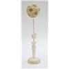 Image 1 : A carved ivory 12 layer concentric ball on a later stand carved with a lady and elephant, 14ins....
