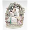 Image 1 : A Victorian Staffordshire bower group of lovers, 9ins. £120-150...