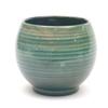Image 1 : A Moorcroft ribbed ovoid vase in green and blue glaze, 5.5ins £100-150...