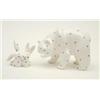 Image 1 : A Plichta model of a bear cub, 5ins and another of a pair of rabbits £100-150...