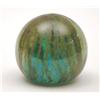Image 1 : A modern green glass paperweight, signed Halina £60-80...